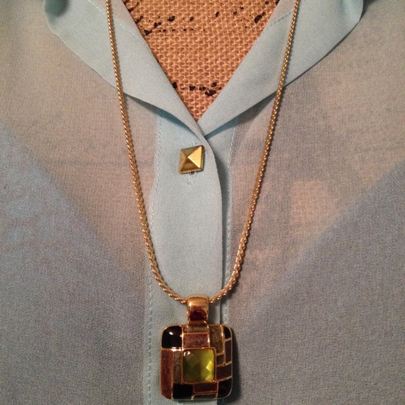 ➕Plus Size Mint Ombré Button Top 3X EUC - Picture 4 of 5